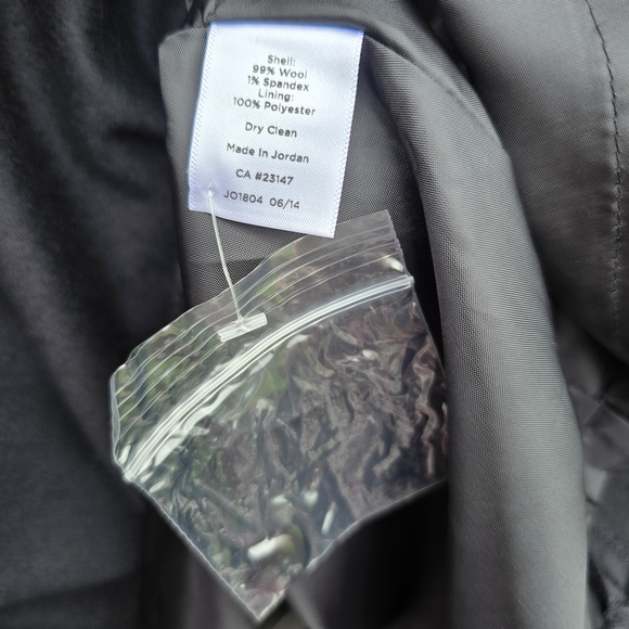 $139 New TALBOTS RIDING CAREER A-line SKIRT 100% ITALY WOOL BLACK NWT Size 14 - Picture 5 of 9